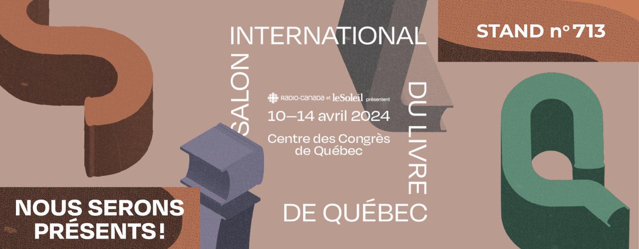 Bandeau annoncant la présence des Éditions GID au Salon international du livre de Québec 2024